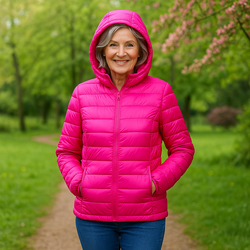 Olivia Mid-Season Jacket | Bright Pink