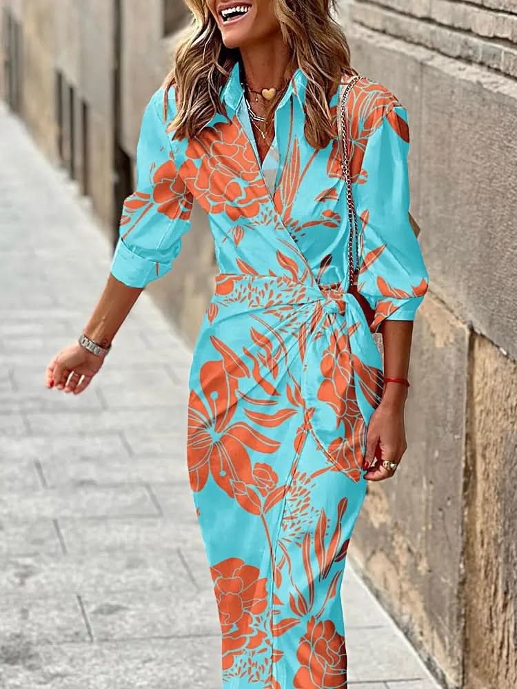 SELENA™ | Printed Wrap Dress