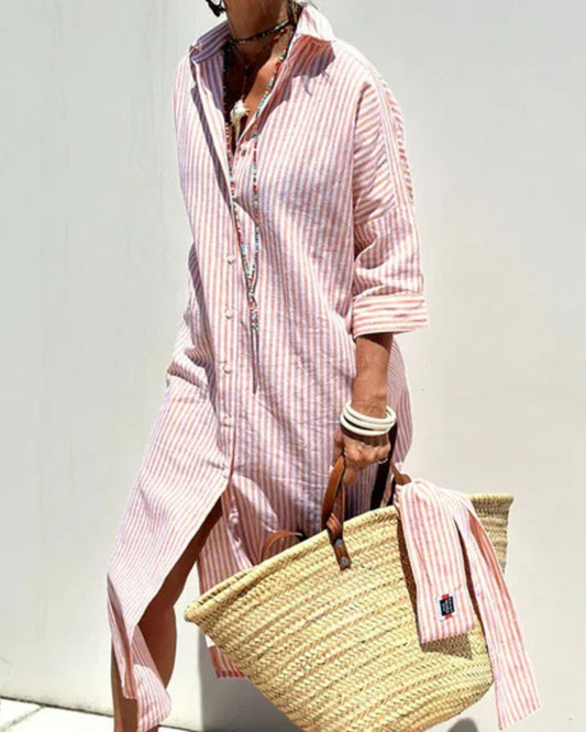 AVERY™ | Striped Shirt Dress