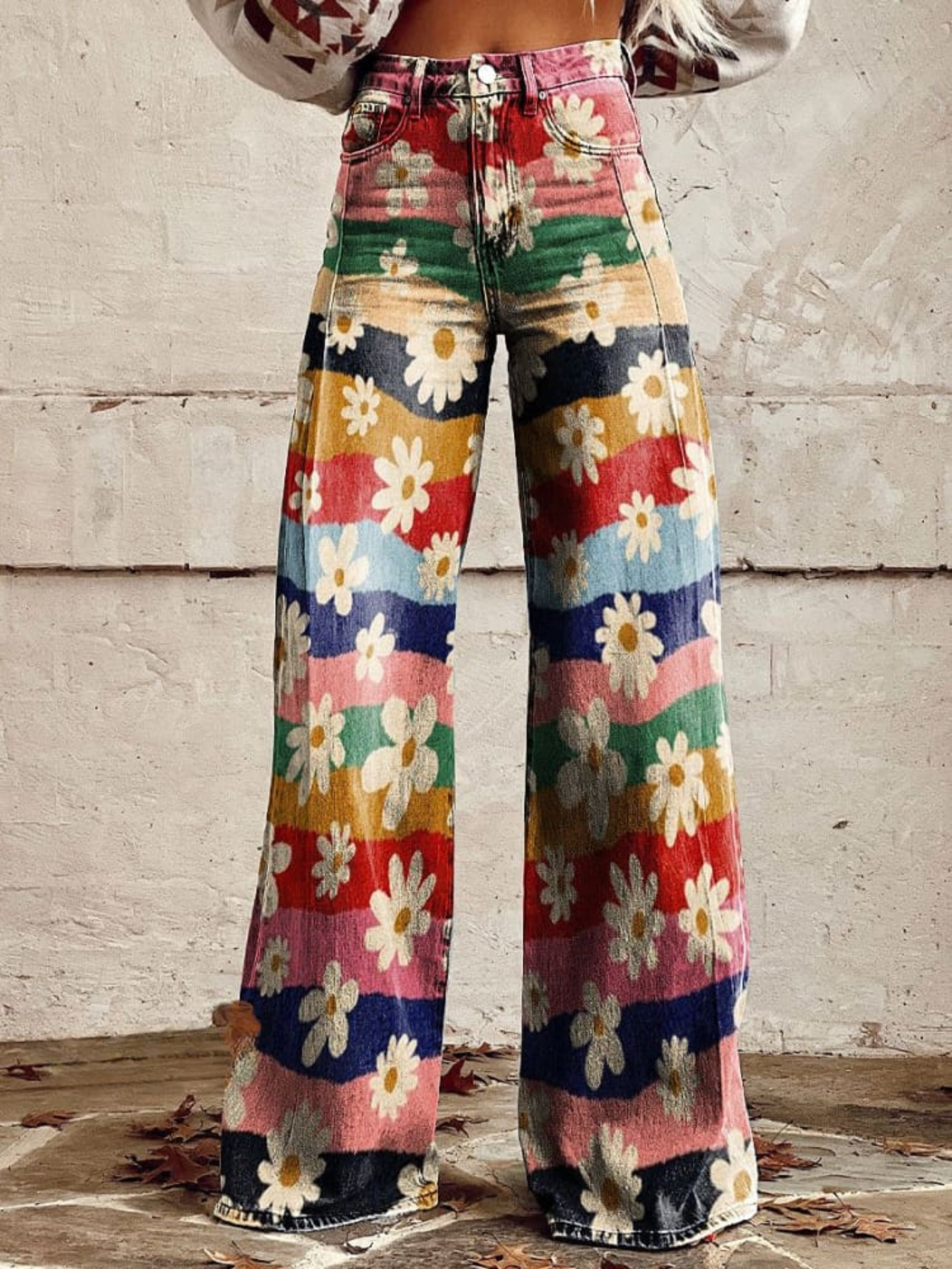 SAMMY™ | RETRO FLORAL BAGGY PANTS