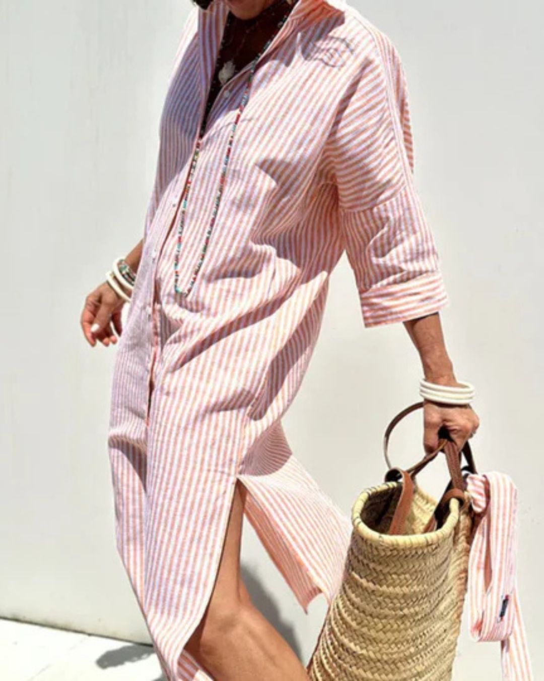 AVERY™ | Striped Shirt Dress