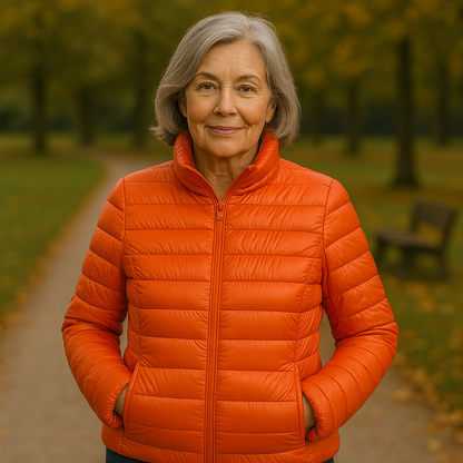 Solen Light Puffer Jacket | Orange