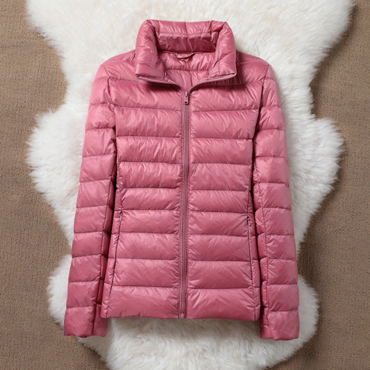 Solen Light Puffer Jacket | Salmon