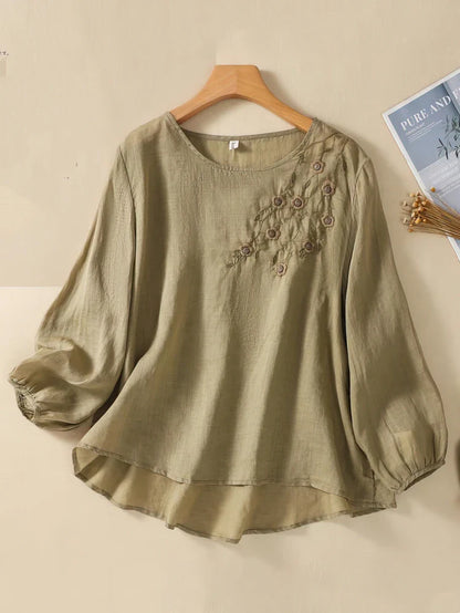 CLAIRE™ | Floral Embroided Blouse