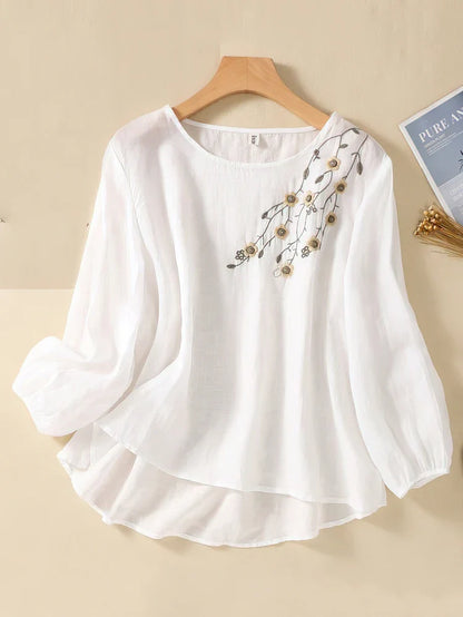 CLAIRE™ | Floral Embroided Blouse