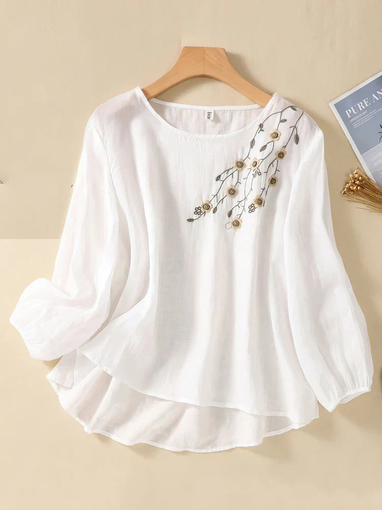 CLAIRE™ | Floral Embroided Blouse