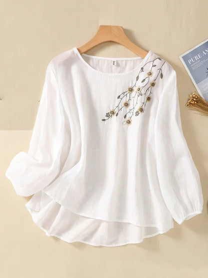 CLAIRE™ | Floral Embroided Blouse