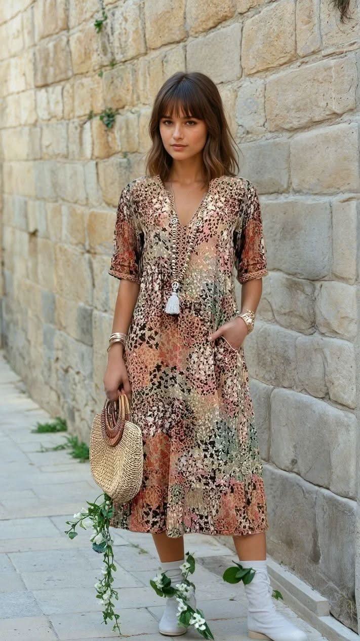 GEORGIA™ | Vibrant Mid Length Dress