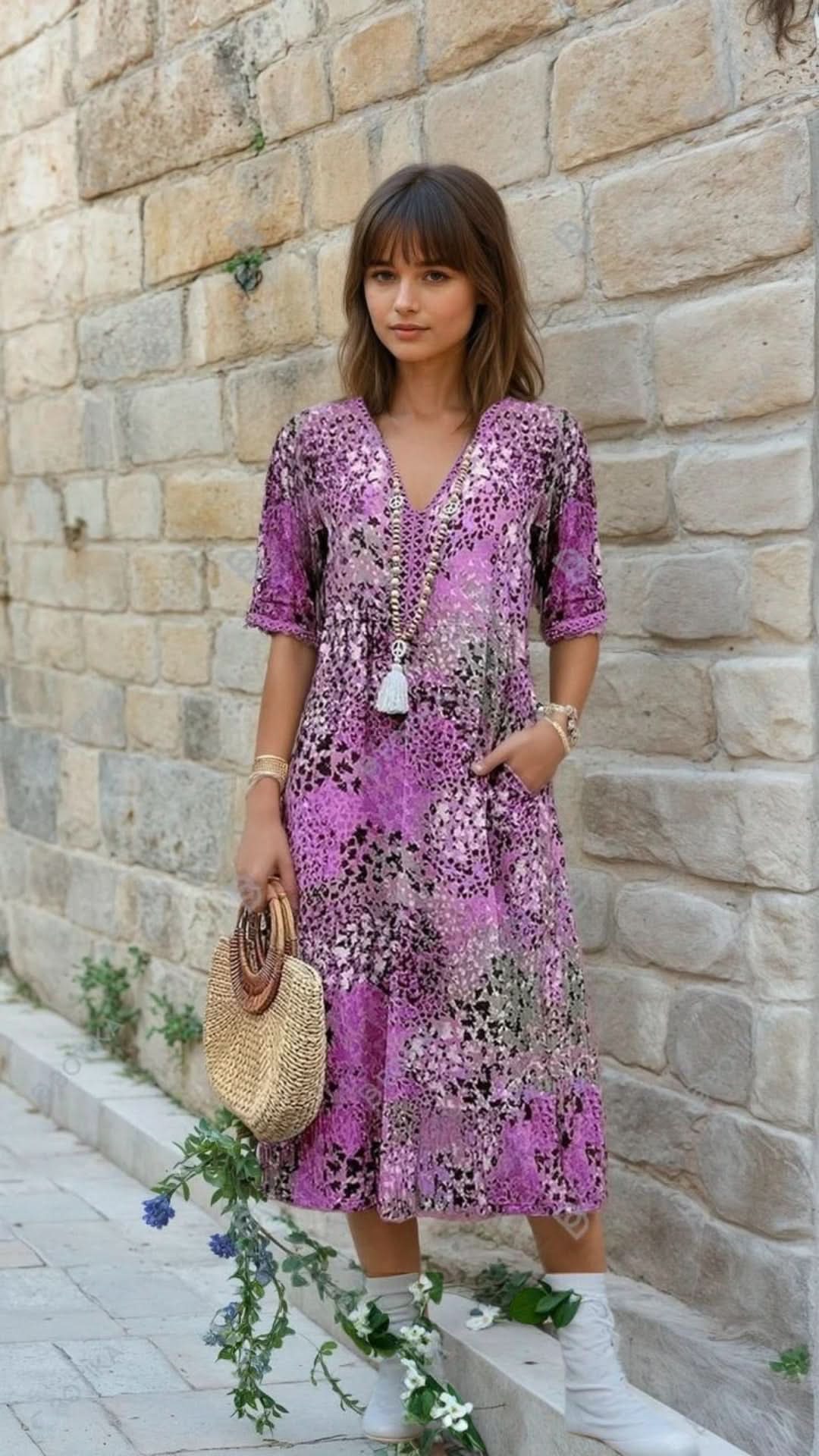 GEORGIA™ | Vibrant Mid Length Dress