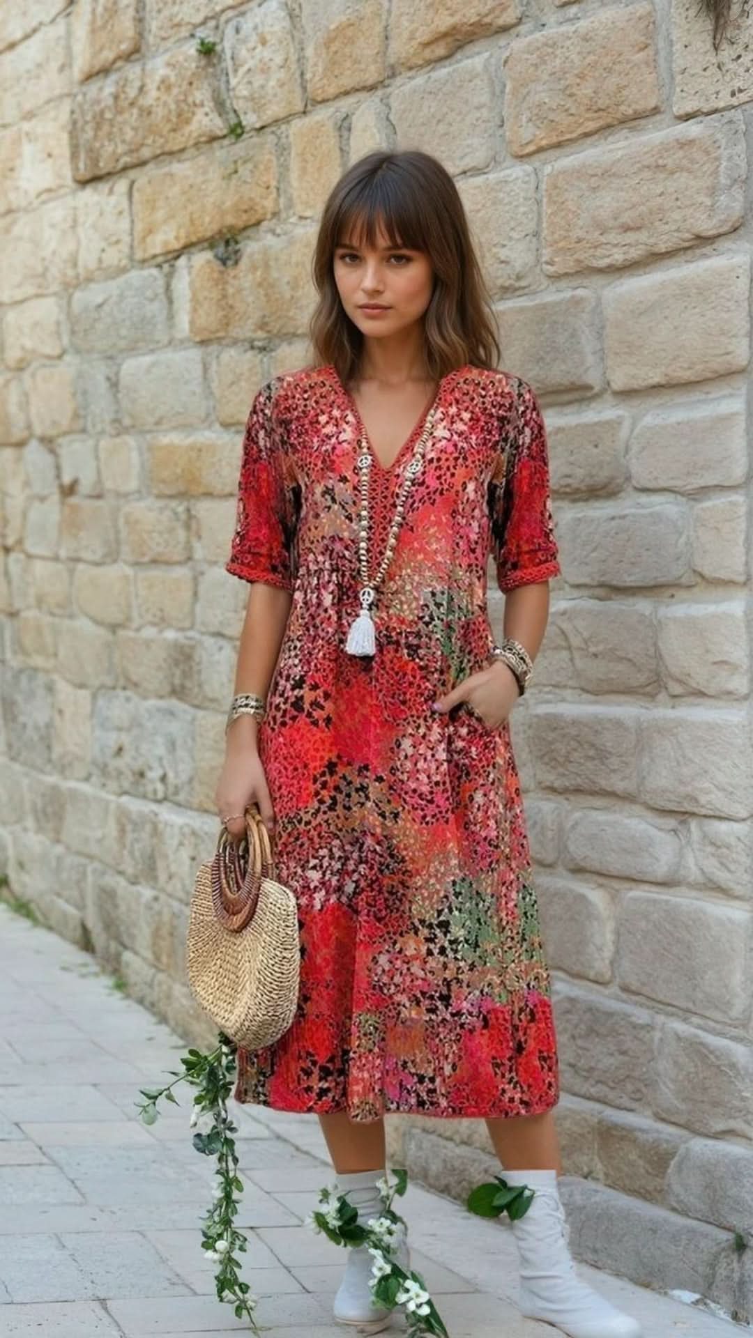 GEORGIA™ | Vibrant Mid Length Dress