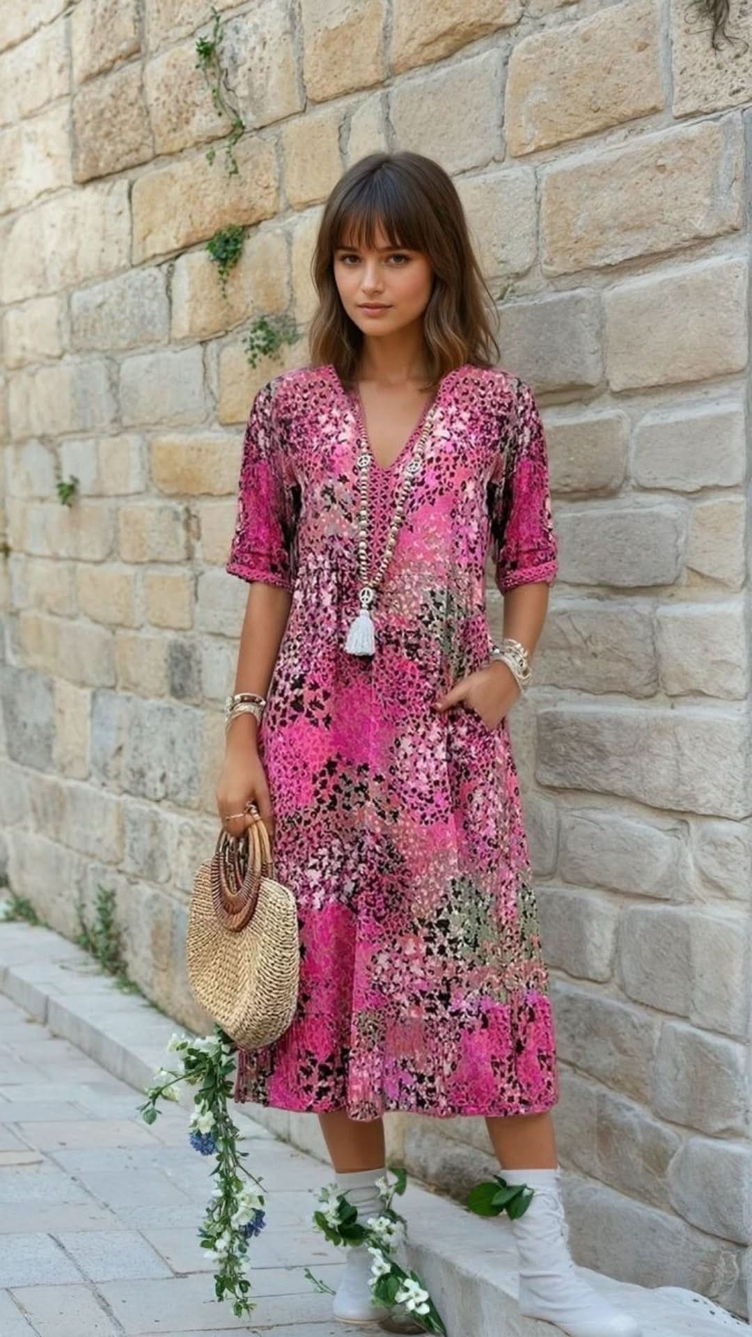 GEORGIA™ | Vibrant Mid Length Dress