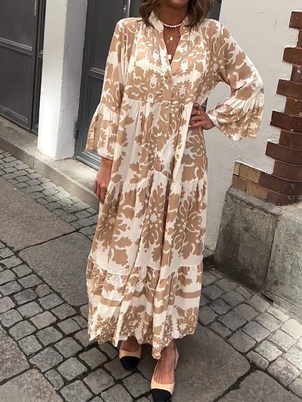 CELIA™ | Floral V-Neck Maxi Dress
