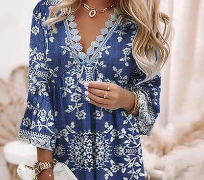 VANESSA™ | V-Neck Mini Dress