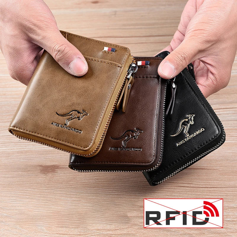 Angus | Zipper Wallet with RFID Protection